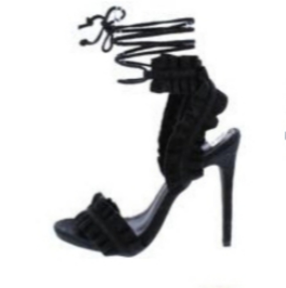 Camren Texture Ruffle Open Toe Ankle - Picture 2 of 3